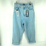 Simple Society  High waist rise balloon jean jeans roll cuff NEW NWT light wash Photo 2