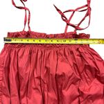 Moss Copenhagen Women's XS MSCHLynella Cenilla SL Dress Red Midi Ruffle Photo 3