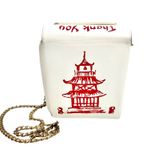 Chinese Takeout White & Red Shoulder Bag Purse Photo 0