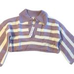 For Love & Lemons NWT Striped Maud Boxy Crop Wide Sleeve Sweater - Small Photo 1
