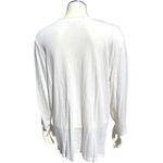 Chico's Long Sleeve Ruffled Henley Beige Button Front Blouse Elegant Feminine SZ3 Photo 2