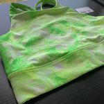 Lululemon 💚 High Energy Neon Green Tie-Dye Sports Bra Photo 4
