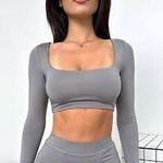 ThatsSoFetch long sleeve cropped top Photo 0
