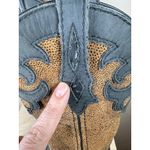 Justin  Women’s Cowboy Boots square toe Black Brown 11B Rodeo Western Cowgirl Photo 3