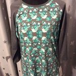 LuLaRoe New NWT Disney Donald Duck Print Baseball Top Large L Randy Photo 0