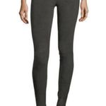 Alice + Olivia 100% Lamb Skin Sued Charcoal Grey Zip Front Legging/Pants Size 4 Photo 0