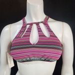 NWT Francesca's Striped Bikini Top (M) Pink Size M Photo 3