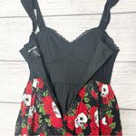 Hot Topic Day Of The Dead Red & Black Roses & Skulls Lace-Up Dress Size Medium Photo 13