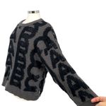 Marc Jacobs The Monogram Distressed Oversized Sweater Gray Black Size XL Photo 4