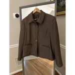 Bob Mackie Brown Tan Suit Coat Jacket Blazer Size 16 Photo 2