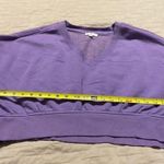 BP NWOT -Nordstrom, Purple Dahlia Crop V-Neck Sweatshirt, Size 1X Photo 4