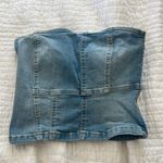 ZARA Denim Crop Top Photo 0