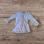 Burberry Light Gray V-Neck Blouse Photo 2