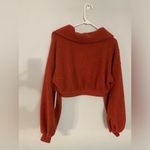 Urban Outfitters NWT BDG Teddy Pullover Quarter Zip Fleece Crop Sweatshirt Brown Teddy Soft S M L Photo 5