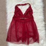 Victoria's Secret  Red Lace Babydoll Lingerie Medium Photo 4