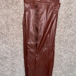 Pretty Little Thing Brown Leather Pants Photo 2