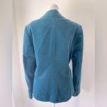 Leslie Fay Vintage ‘80s Personal () Teal Niedieck Velvet Collarless Blazer Photo 5
