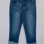 1822 Denim  Dark Wash High Rise Taylor Rolled Hem Ankle Straight Jeans size 10 Photo 0