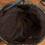 Vintage 1980s Bags By Pinky Genuine Leather Flower Applique Shoulder Bag Purse Black Photo 7