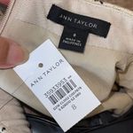 Ann Taylor  Tweed Mock Neck Flounce Dress Cream Black Size 8 NWT‎ Photo 5