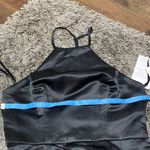 Hayley Paige Occasions  Black Halter Maxi Dress Photo 5