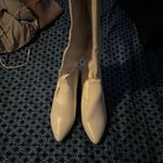Size 11 white knee high chunky heel boots Photo 5