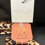 Rachel Zoe | Black Shoulder Bag w/ Camila Coelho Leopard Scarf Photo 1