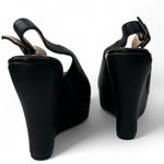 SCALA Collezione 37 / 7 European wedge sandal Platform Open Toe Slingback Black Photo 3