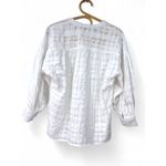 J. McLaughlin | S | Blouse Top Women's White Semi Sheer Flowey Women's Photo 4