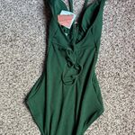 Shade & Shore Crepe Ring-Front Plunge Neck Medium Coverage One Piece Swimsuit Photo 3