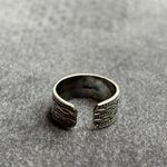 Vintage open back unisex Silver Ring Photo 5