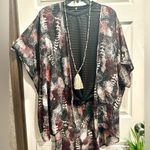 Kimono Animal/Floral Print for Women Size XL Black Photo 0