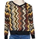 Missoni for Target Women's S Brown Black Zig Zag Chevron V Photo 0