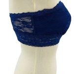 PINK - Victoria's Secret Victoria's Secret PINK Navy Blue Lace Bandeau Wire Free Medium Photo 5