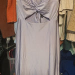 Jump  Apparel Light Lilac Floor Length Prom Dress with a Thigh High Slit Photo 0