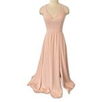 Kennedy Blue Riley Floor Length Maxi Bridesmaid Dress in Blush Pink Size 4 Photo 2