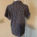 Universal Threads Universal Thread Floral Collared Button Up Short Sleeve Tee Photo 3