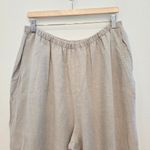 Flax  Linen Crop Pull on Pants Size 1X Lagenlook Boho pants Photo 7