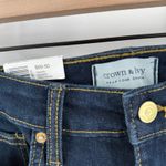 Crown & Ivy  Jeans SZ 4 Jaden Wash High Rise Flare Gold Hem Denim NWT Cotton Photo 6