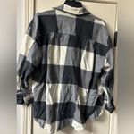ZARA  Womens Dark Gray Cream Buffalo Plaid Button Top Size XS Photo 2
