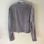 WAYF NWT Nordstrom Velvet Open Jacket Shirt Womens Small Pewter Gray Top Blouse Photo 3