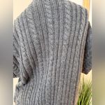 Coldwater Creek Open Drape Cardigan Cable Knit Sweater Gray Size S (8) Photo 6