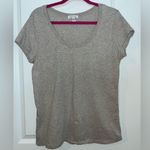 Ambiance Apparel  Brown Scoop Neck Cotton Spandex Short Sleeve Chico Top - Sz 2X Photo 6