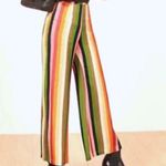 Reformation Clare Wide Leg Pants in Rainbow Stripe Trouser Size 6 Photo 1