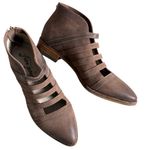 Free People  Leather Emma Cut-Out Booties Tan Size 9 Photo 0