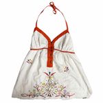 Roxy Y2K Reworked Embroidered Halter Top Size XS Photo 0