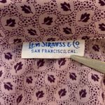 Levi's Vintage Levi Strauss Lavender Micro Leaf Print Blouse Long Sleeve Button Front Photo 6