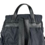 Moschino  Mini Black Nylon Leather Trim Backpack Gold-tone Logo Photo 8