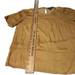 Vera Wang ~ Simply Vera ~ Mustard/Gold Silky Tie Bottom ~ Blouse / Top ~ Size M Gold Size M Photo 6