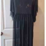 Coco + Jaimeson Women Sz M Black Mesh Dress Tunic Boho Embroidered UNLINED Size M Photo 3